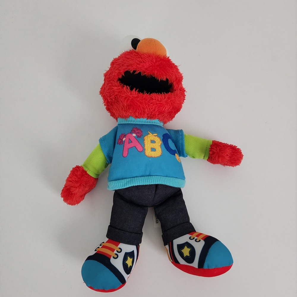 Sesame Street Elmo ABC Plush 12 Inch‎ Red Stuffed Toy Hasbro tested works